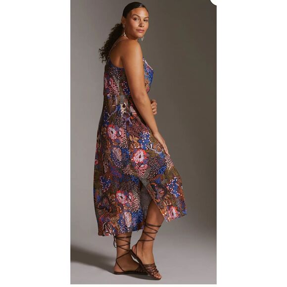 Anthropologie The Elyse slip dress floral print sleeveless 3X - Picture 10 of 13